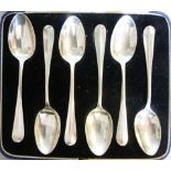 A set of six silver Hanoverian pattern t