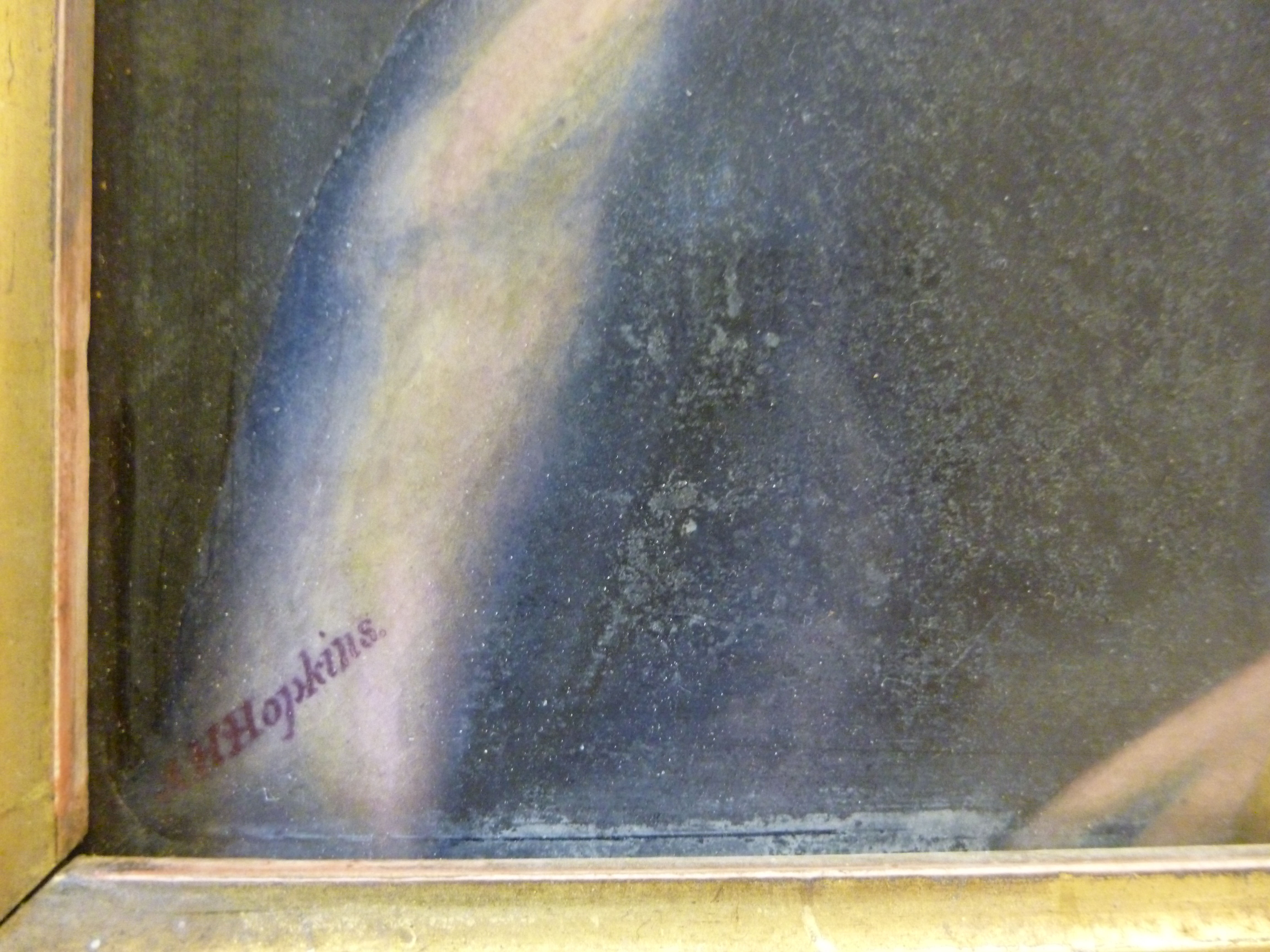 A late 19thC painted porcelain plaque, a - Image 4 of 5