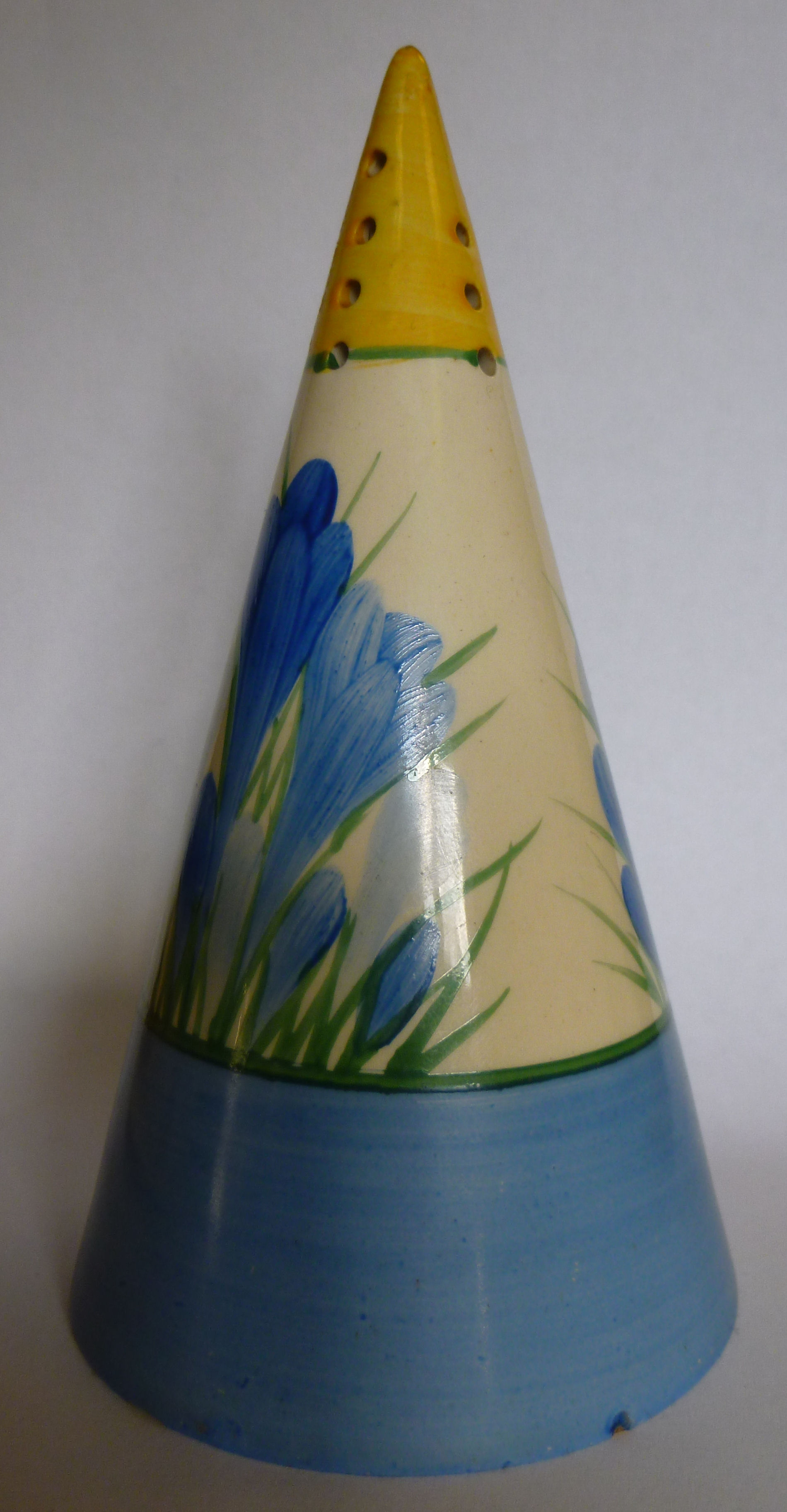 A Clarice Cliff Bizarre pottery conical