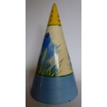 A Clarice Cliff Bizarre pottery conical