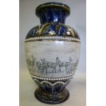 A Doulton Lambeth stoneware vase of ovoi