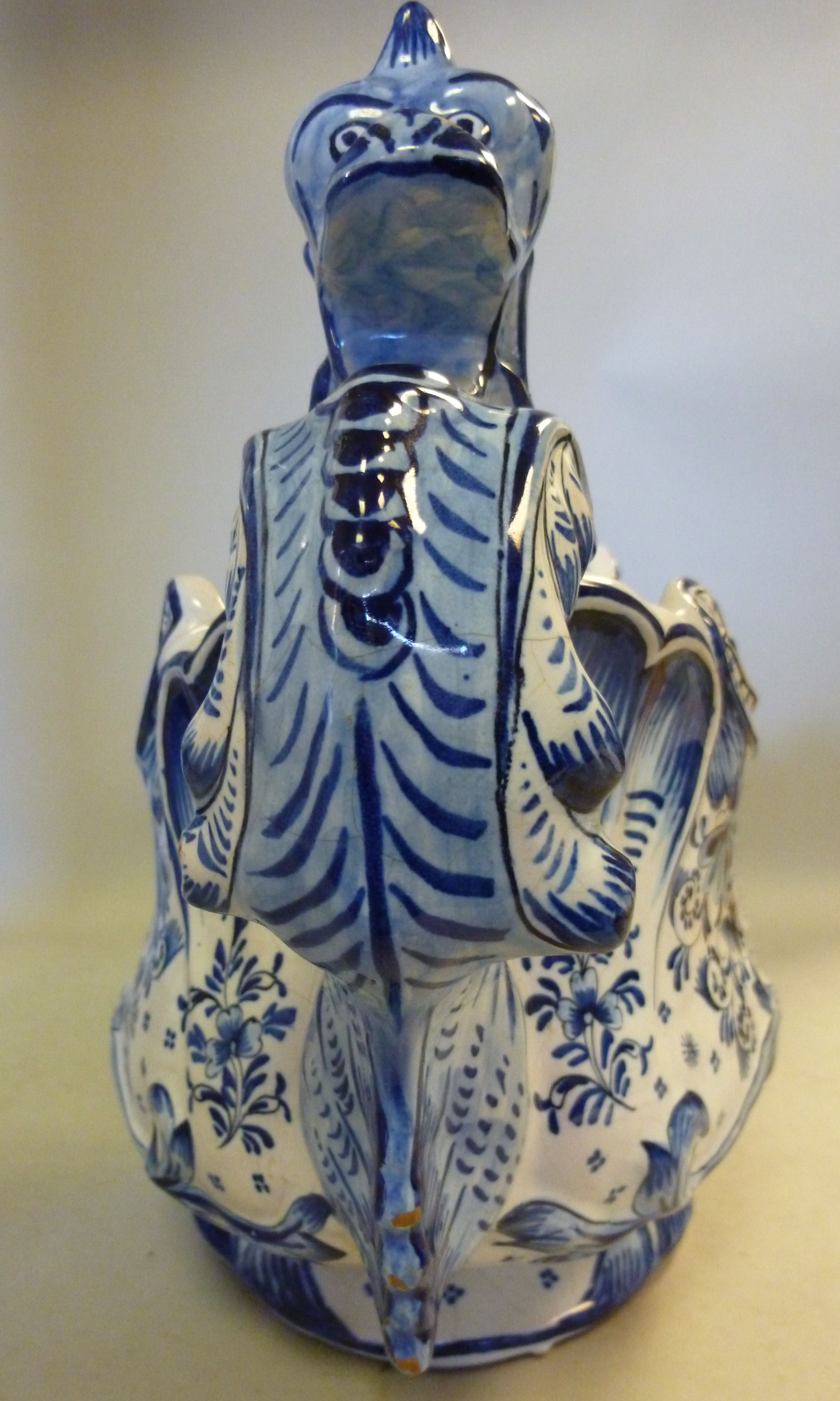An early 20thC Dutch Delft vase of longb - Image 2 of 6
