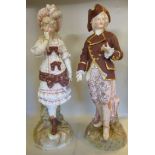 A pair of late 19thC Continental porcela