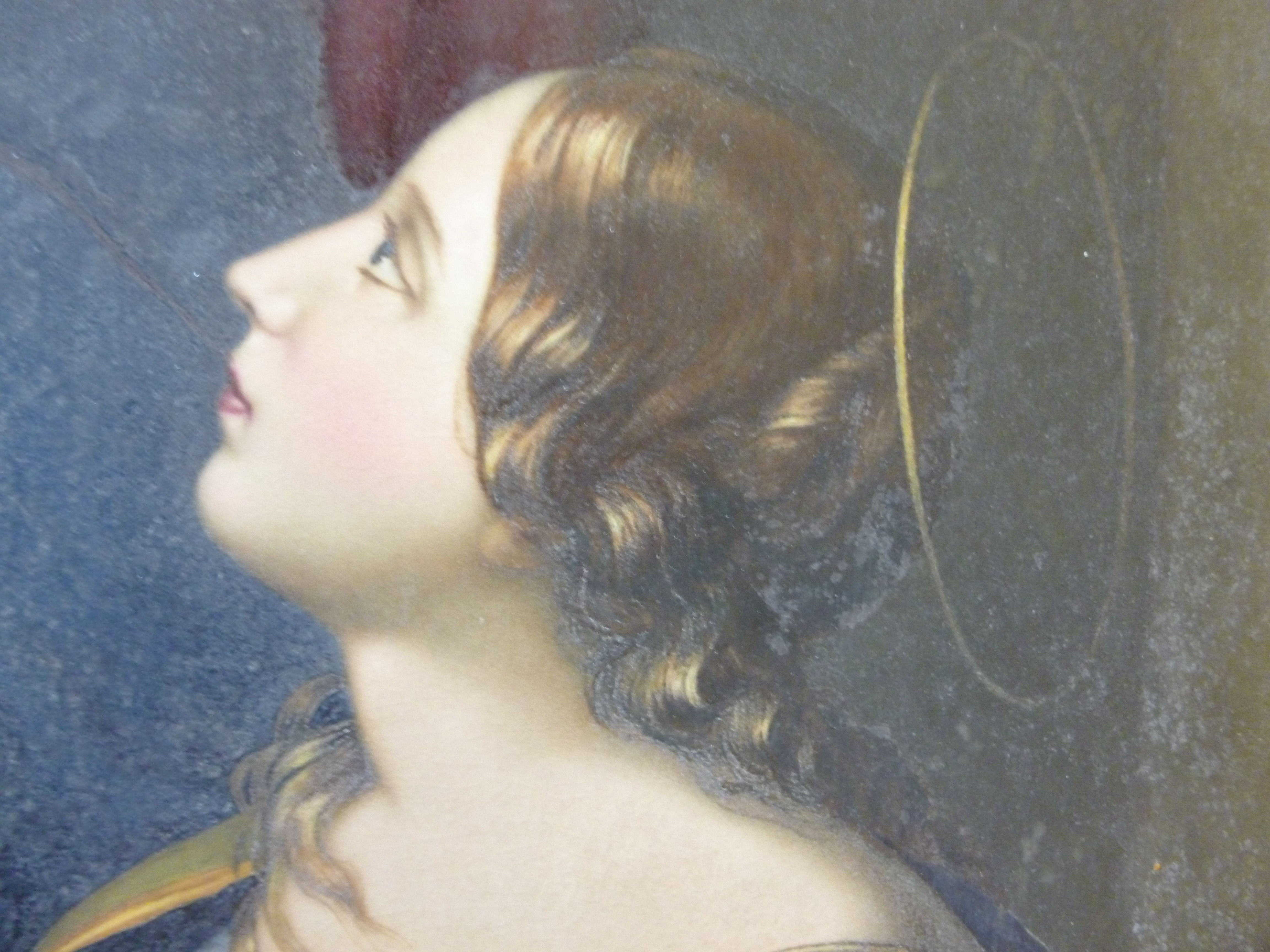 A late 19thC painted porcelain plaque, a - Image 2 of 5