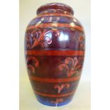 A Moorcroft flambe glazed pottery vase o