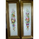 A pair of late Victorian ivory glazed an