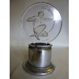 A Lalique glass Archer car mascot, a cle