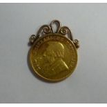 A South African 1 Pound gold coin 1898 w