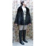 A black mink, three buttoned swingback j