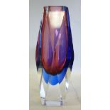 A Murano Mandruzzato faceted ruby, blue