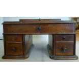 A late Victorian walnut novelty deskstan