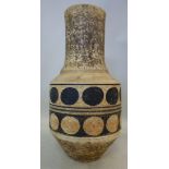 A Troika textured pottery urn shaped vas