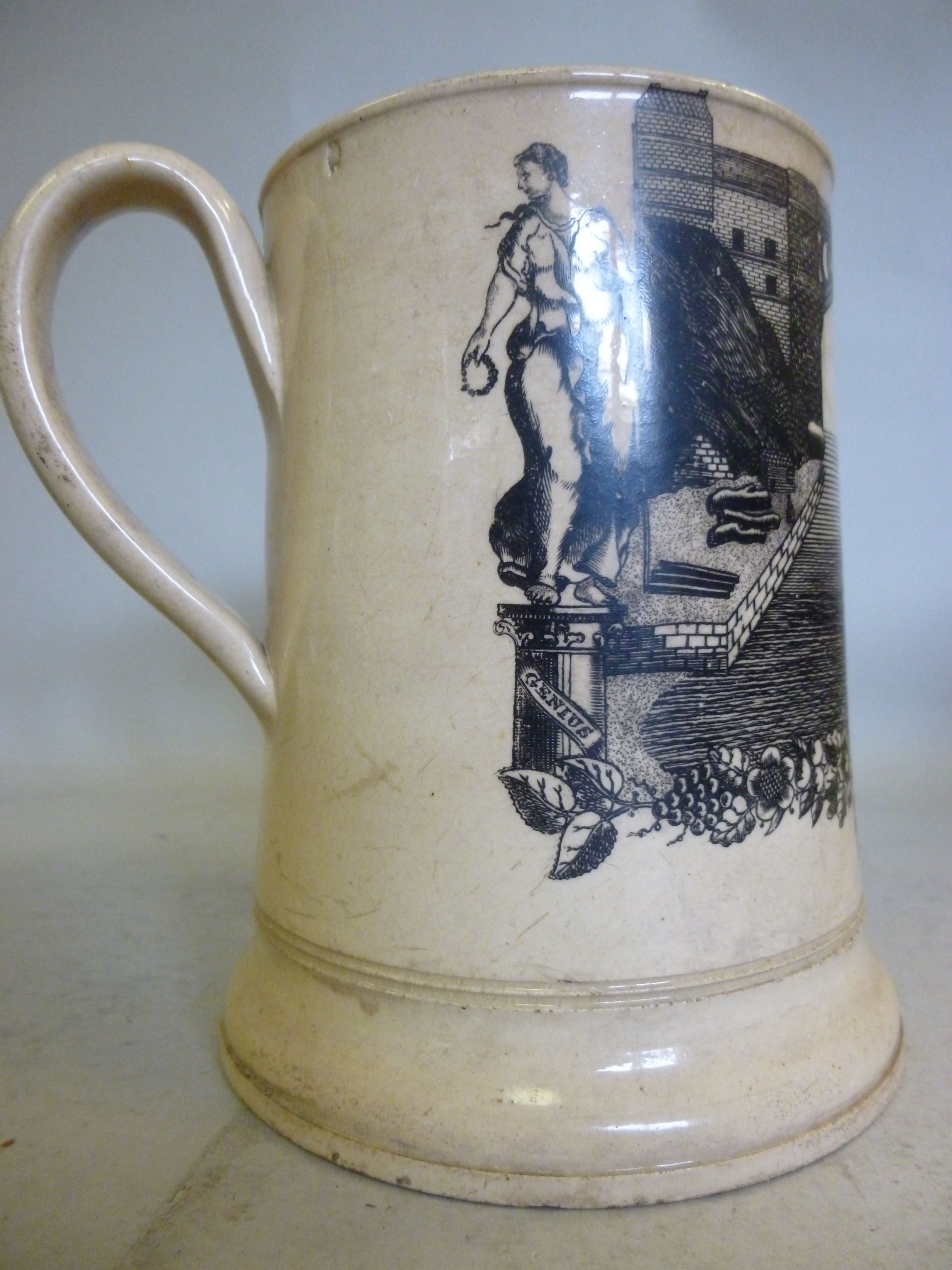 A late 18thC buff glazed earthenware tan - Image 3 of 5