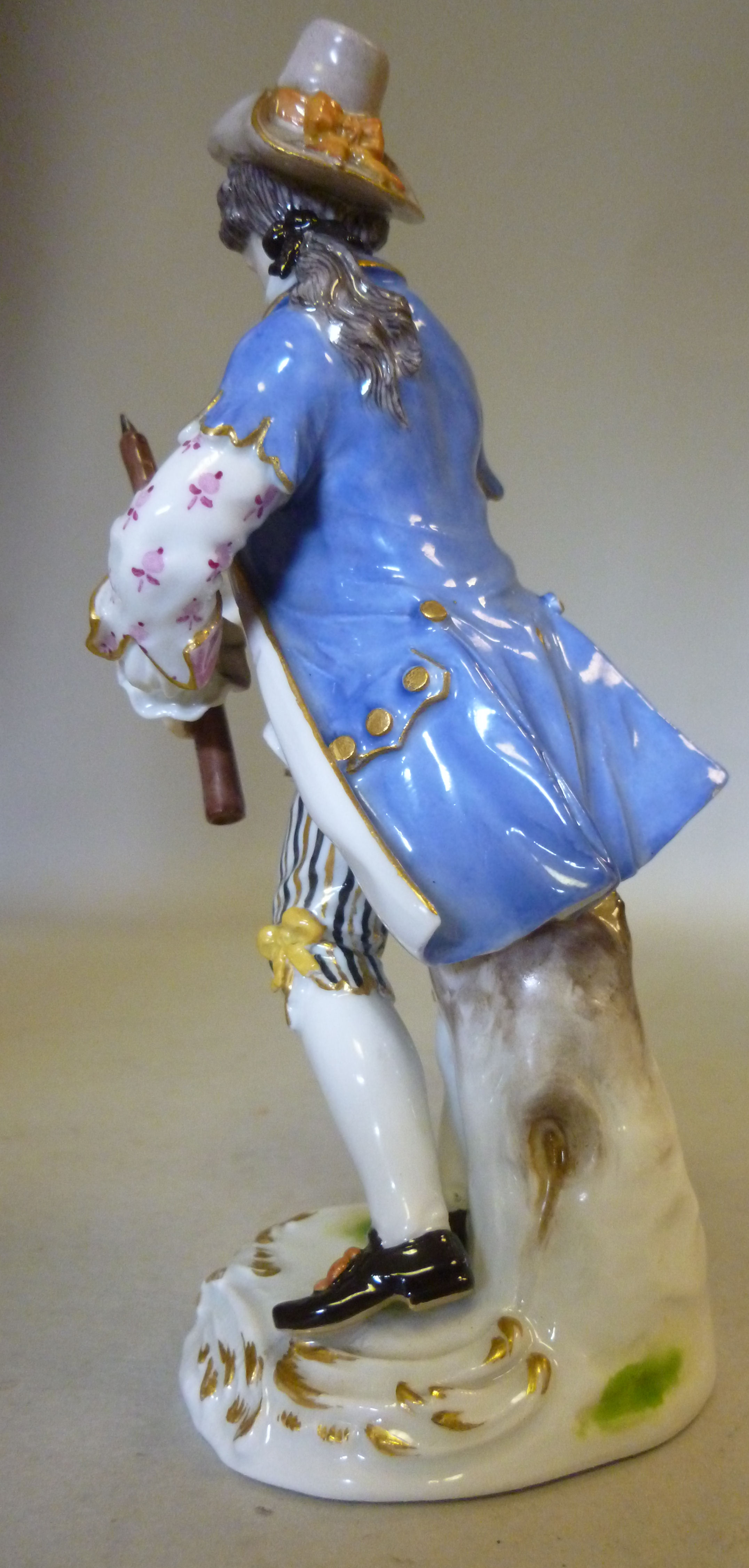 An early 20thC Meissen porcelain musicia - Image 3 of 4