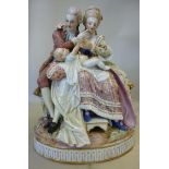 A late 19thC Continental porcelain famil