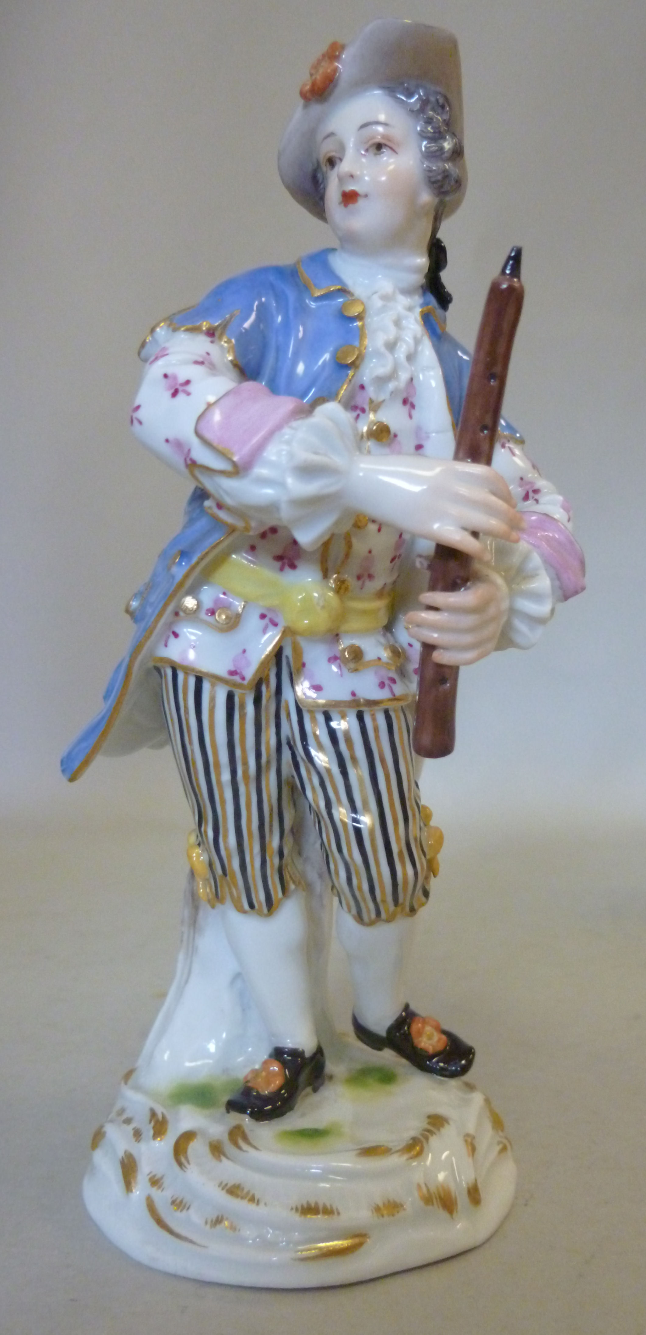 An early 20thC Meissen porcelain musicia