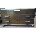 An Art Deco stained oak cased, table-top