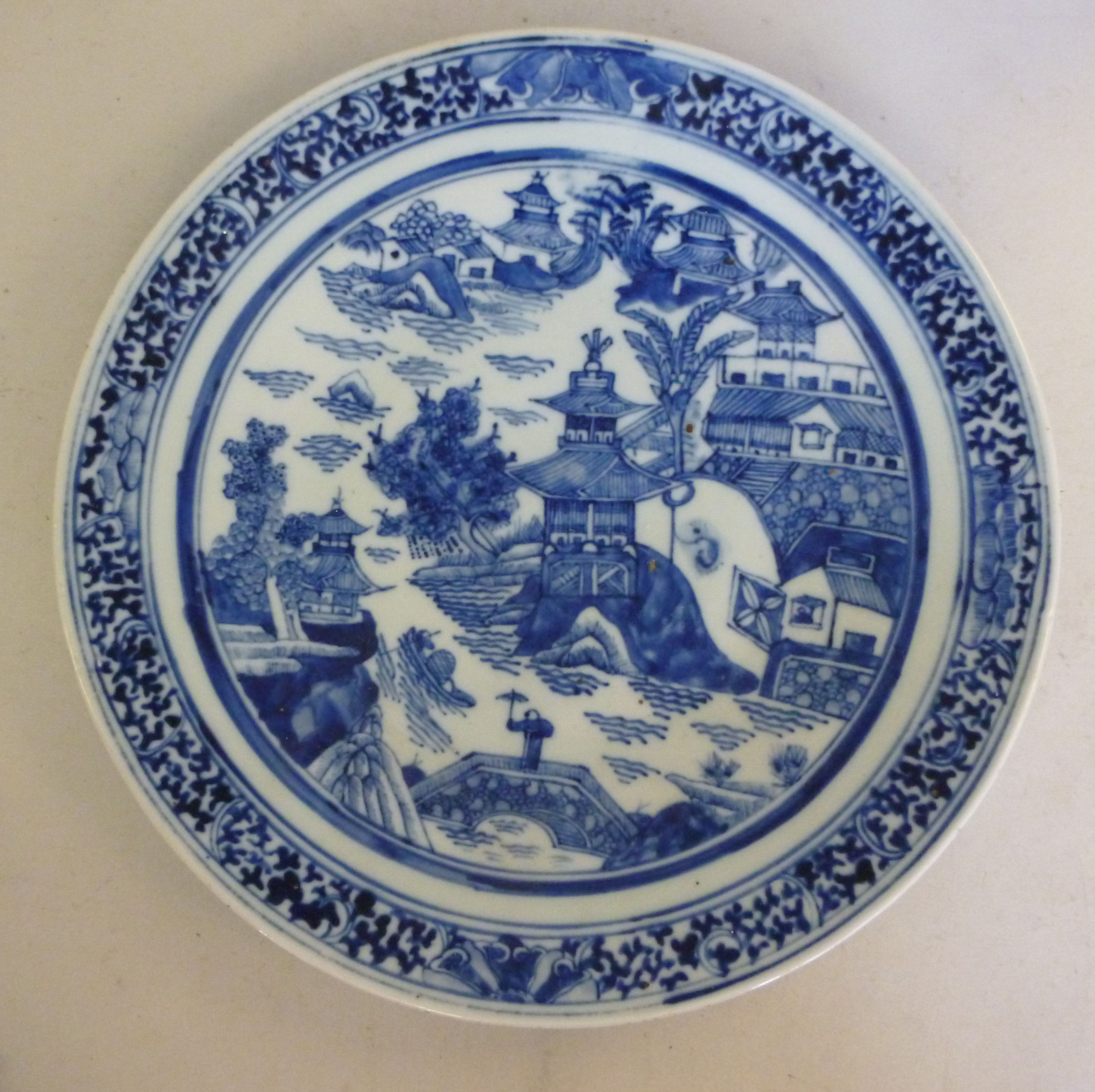 A late 19thC Chinese porcelain dish, dec