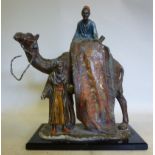 An early 20thC painted spelter novelty t