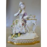 An early 20thC Meissen porcelain figure,
