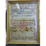 A Victorian sampler, featuring the alpha