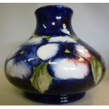 A Moorcroft pottery vase of squat, bulbo