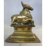 A 19thC central Asian cast brass model,