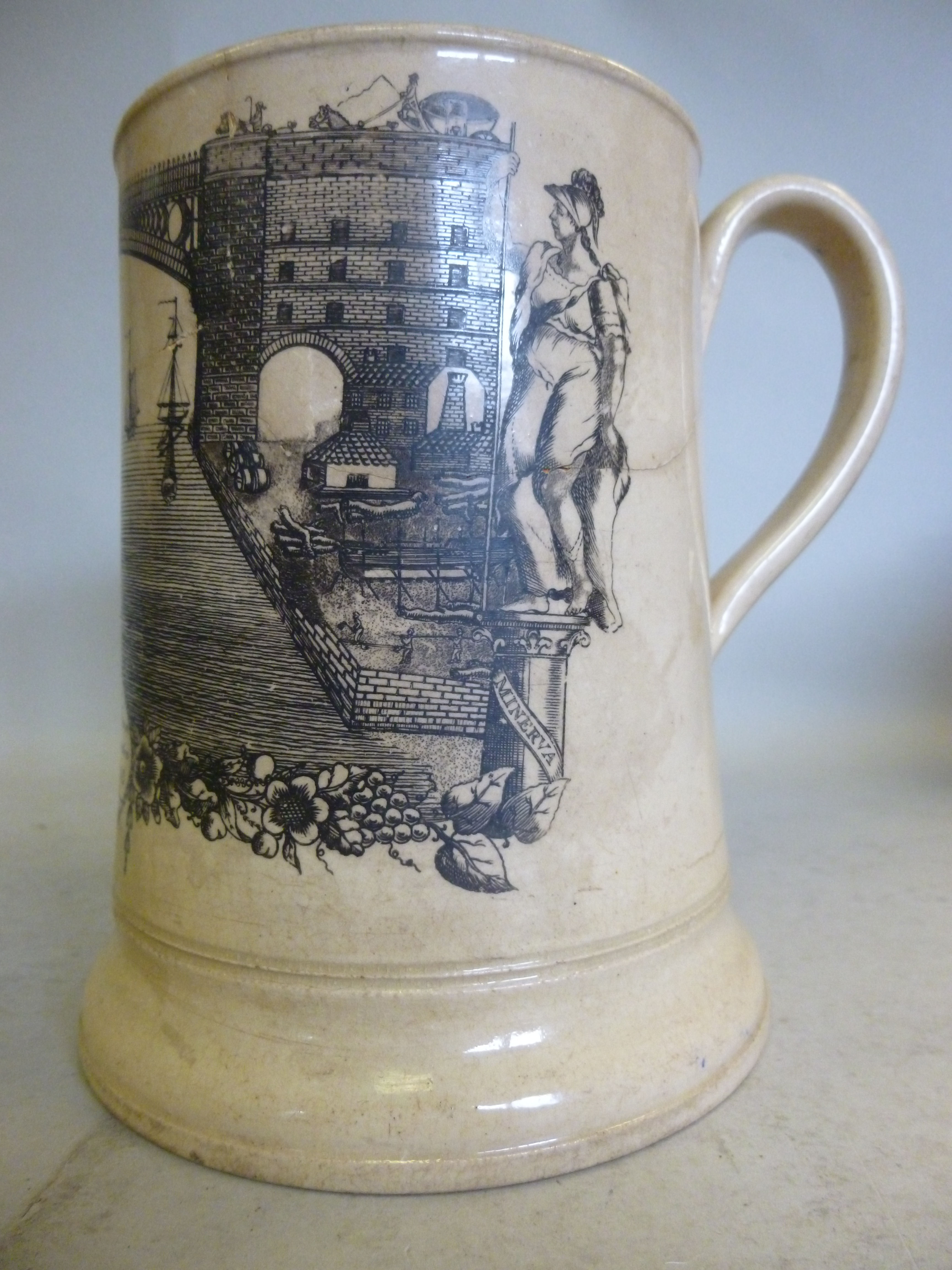 A late 18thC buff glazed earthenware tan - Image 2 of 5