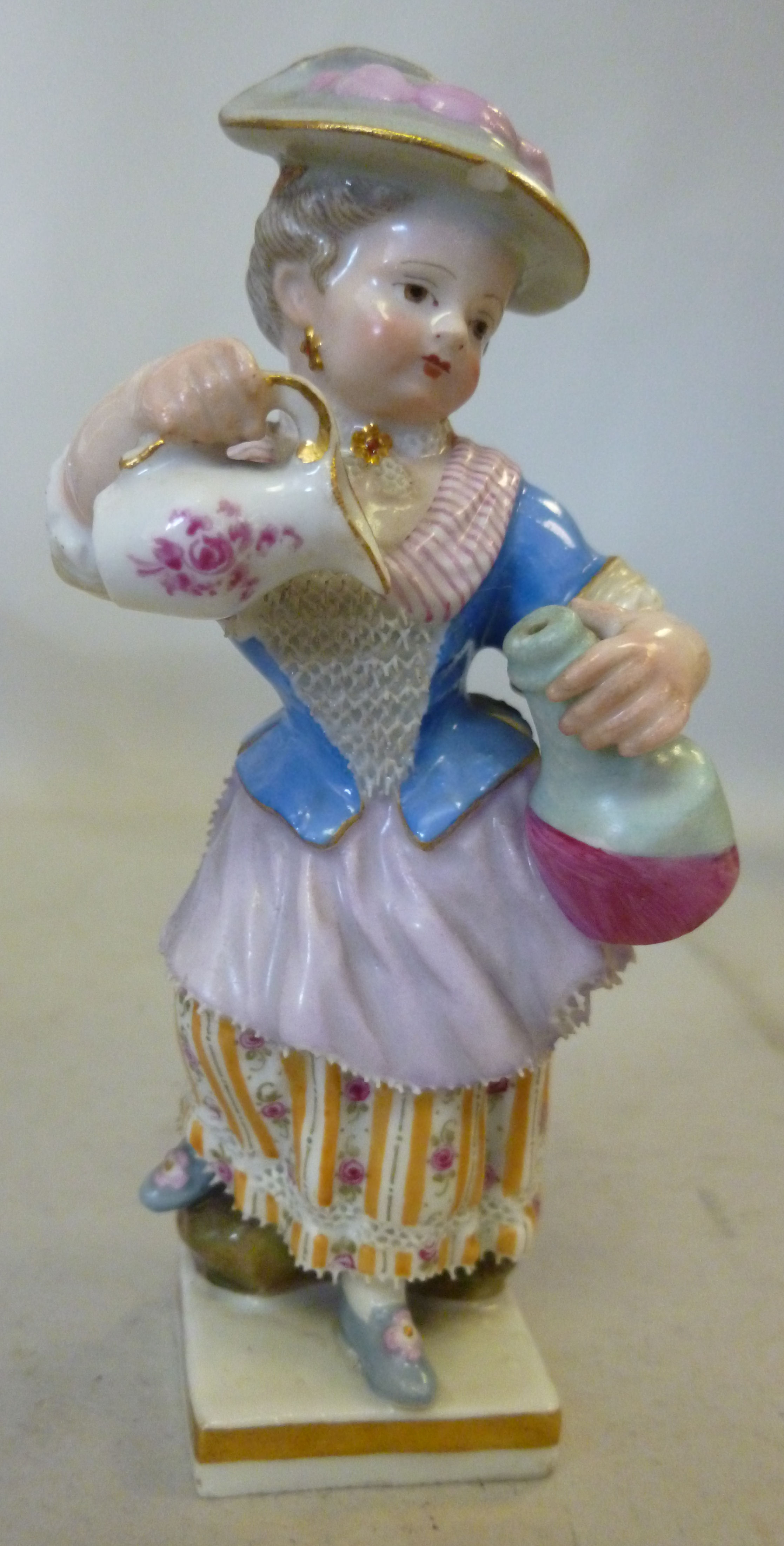 A late 19thC Meissen porcelain figure, a