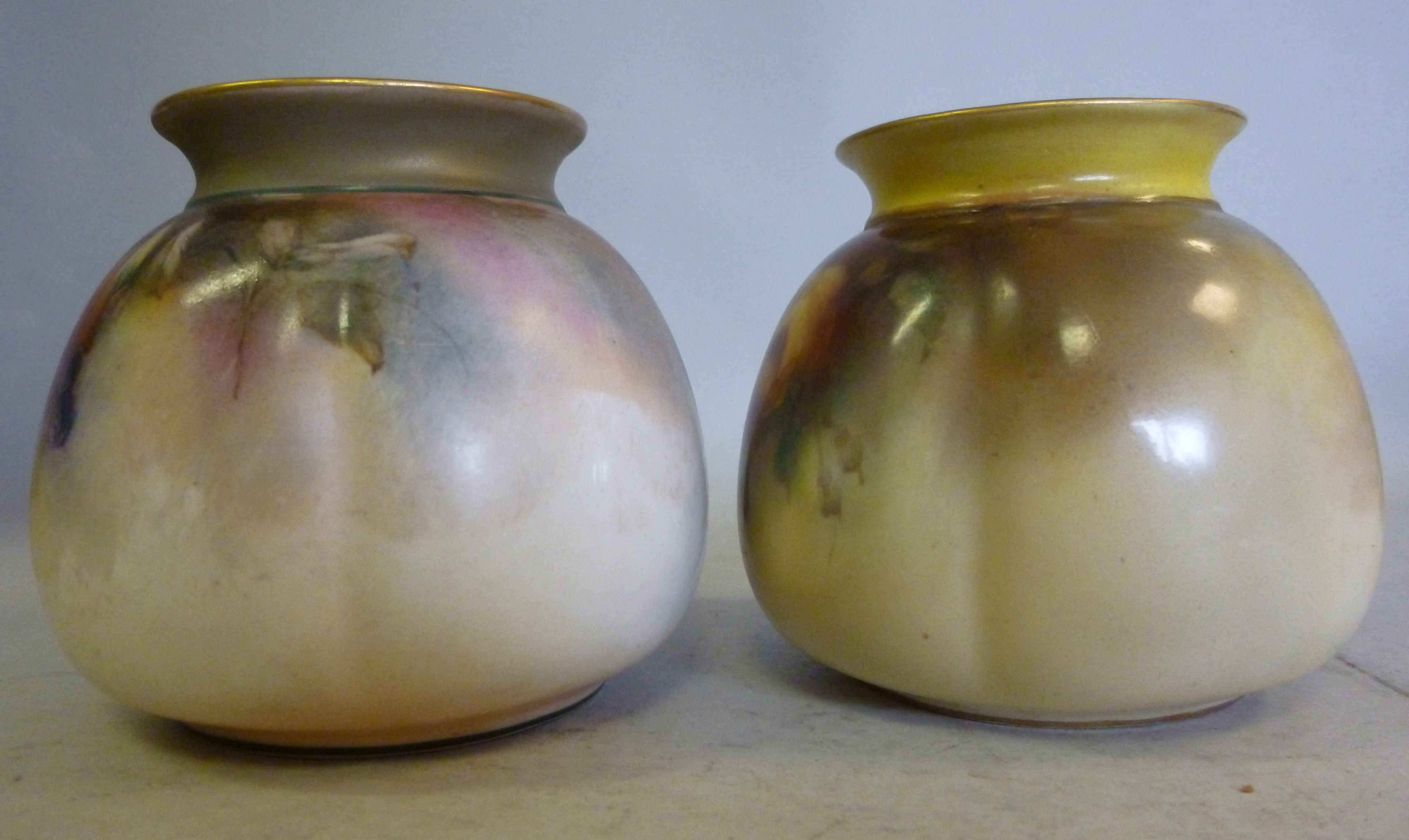 A matched pair of early 20thC Royal Worc - Image 2 of 4