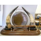 An Edwardian Anglo-Indian table gong wit