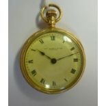 A lady's 18ct gold cased fob watch with