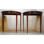 A pair of Regency design mahogany and ma