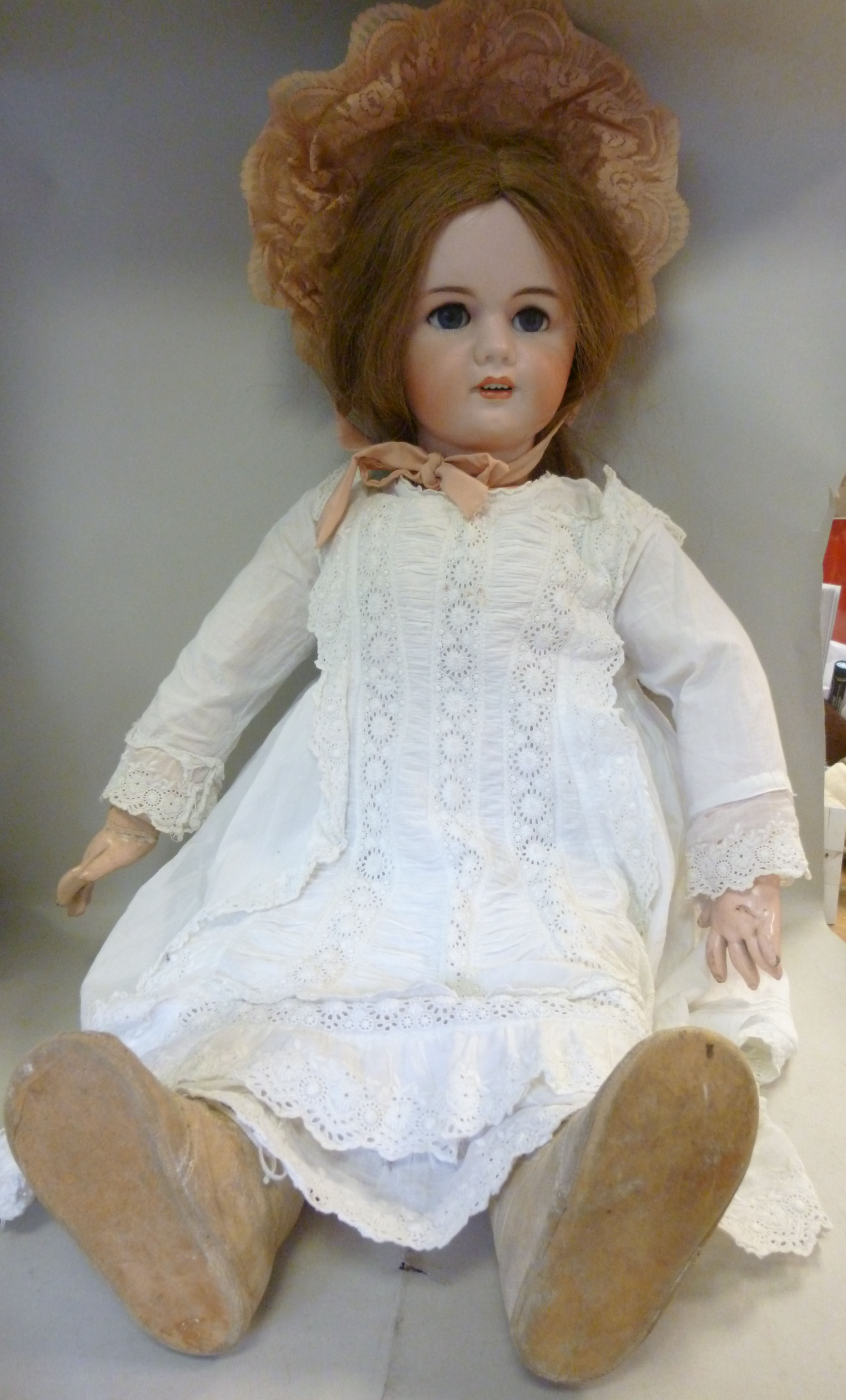 A Tete Jumeau bisque head doll, having p - Image 3 of 6
