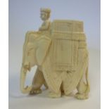 An early 20thC Indian carved ivory model