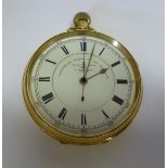 An 18ct gold cased chronometer with deco