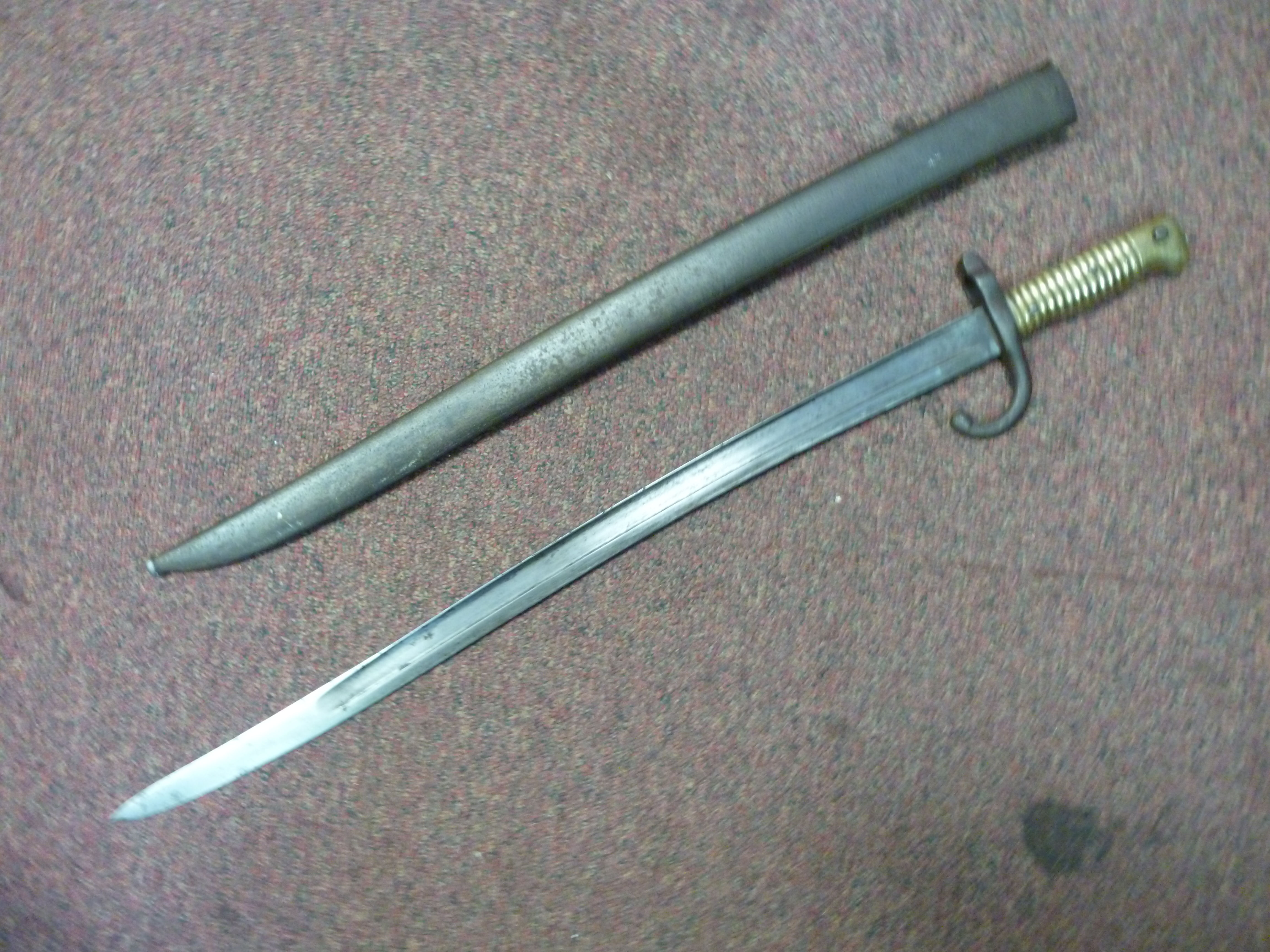 A French Chassepot bayonet (dated 1871)