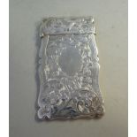 An Edwardian silver card case of rectang