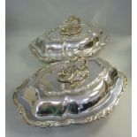 A pair of late Victorian silver plated e