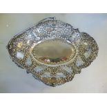 A late Victorian silver bread basket of