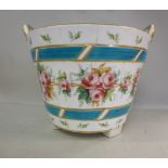 A late Victorian china jardiniere, fashi