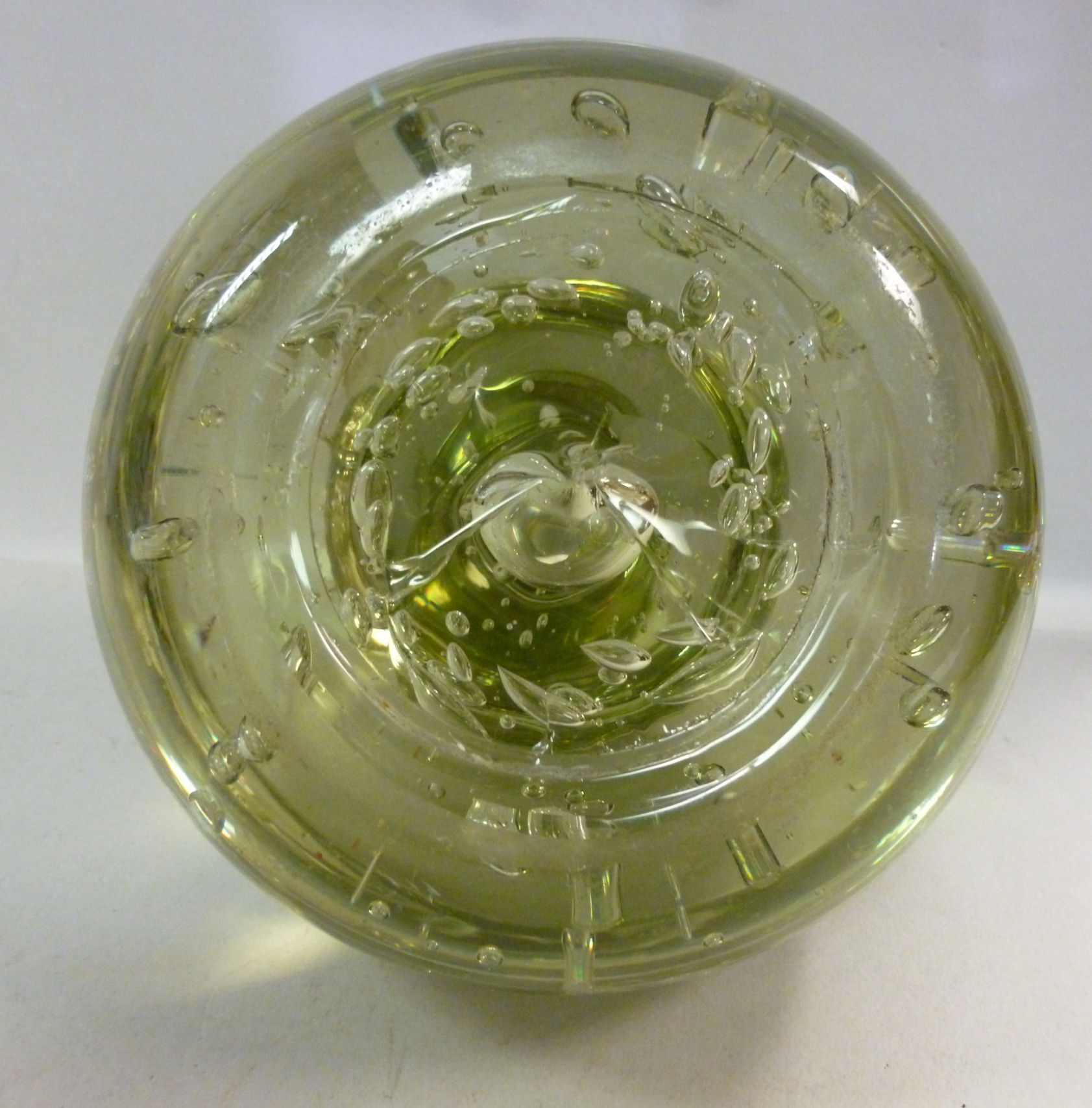 A late Victorian triple gourd green glas - Image 3 of 3