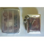 An early 20thC silver vesta case with a