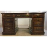 A late Victorian/Edwardian mahogany desk