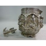 An Anglo-Indian silver coloured metal cr