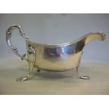 A late Victorian silver sauce boat, havi