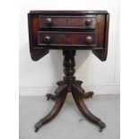 An early Victorian mahogany Pembroke sty