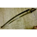 A late 19thC French cavalry sword, havin