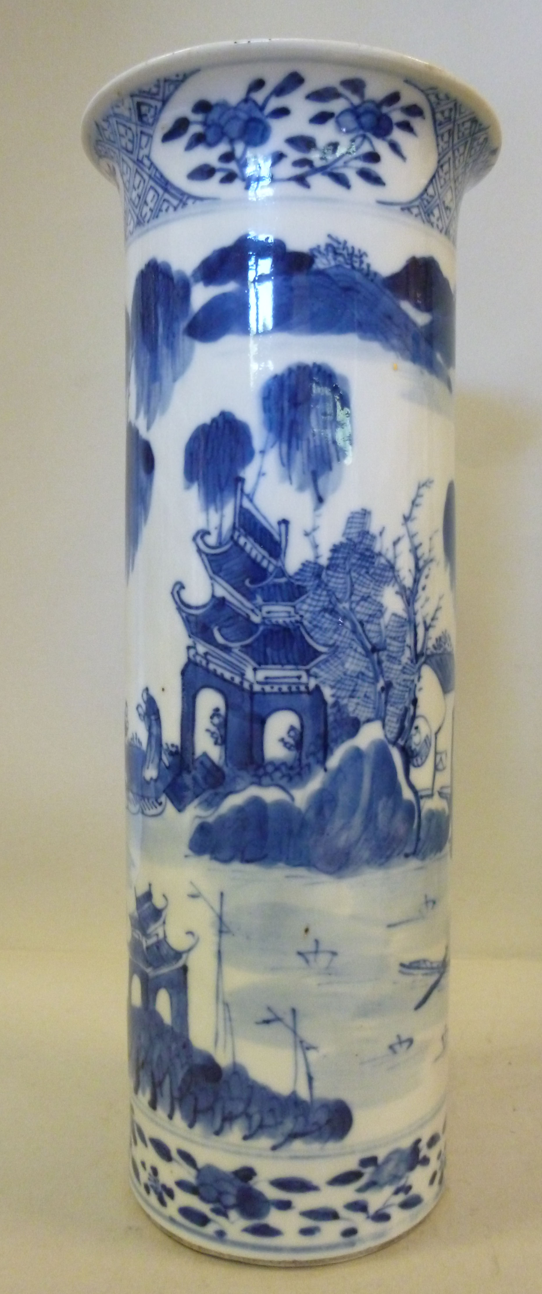 A late 19thC Chinese porcelain cylindric - Image 2 of 4