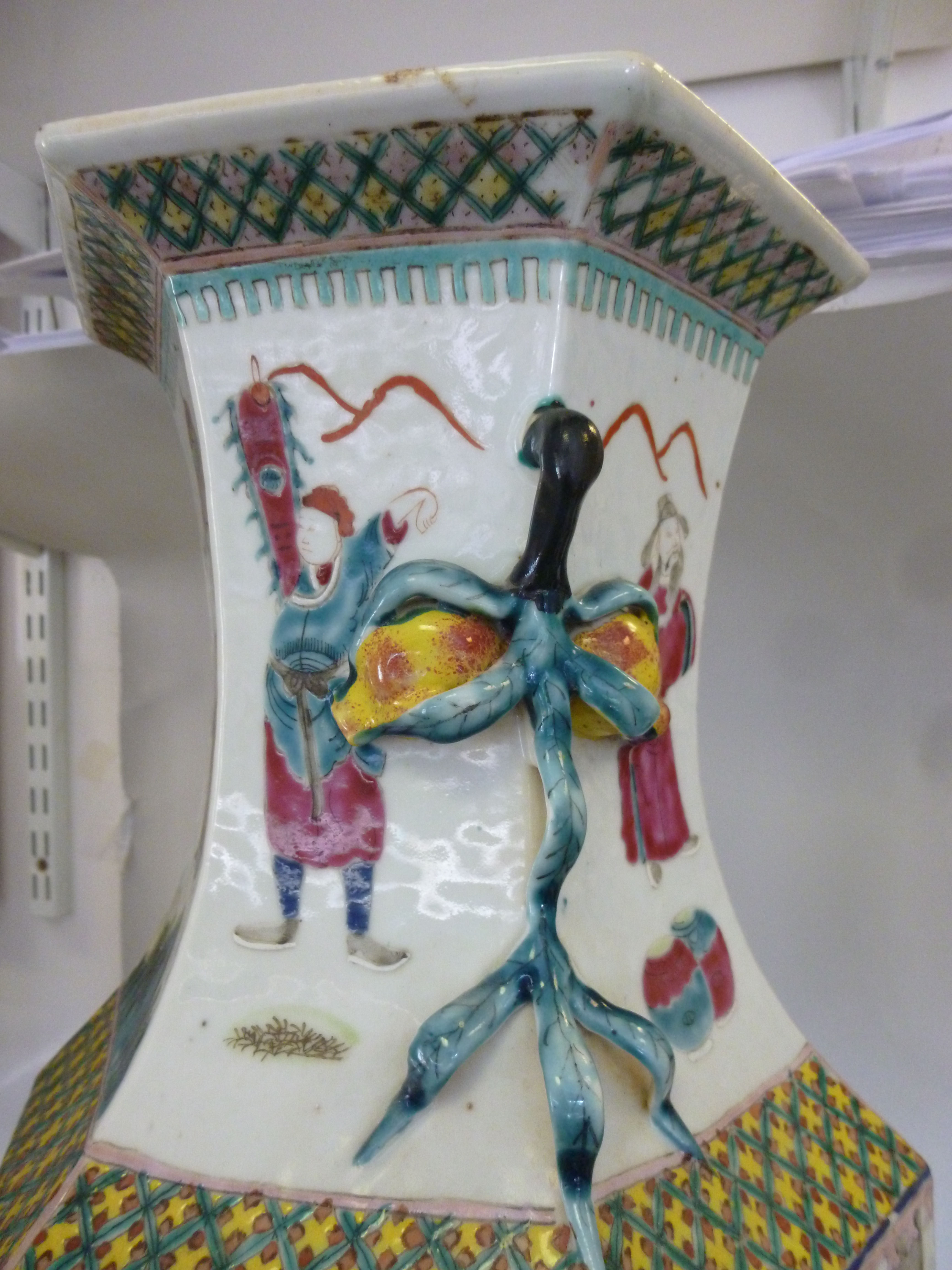 A late 19thC Chinese porcelain vase of h - Image 3 of 6